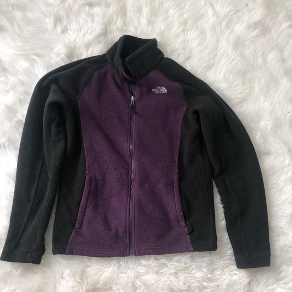 The North Face Jackets & Blazers - The North Face Purple & Black Fleece Jacket Small